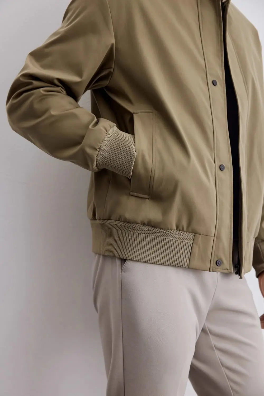Alonzo – Herren Frühlingsjacke mit Kragen und Taschen