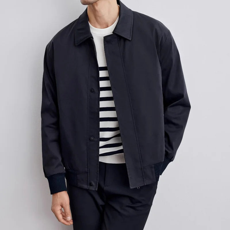 Alonzo – Herren Frühlingsjacke mit Kragen und Taschen