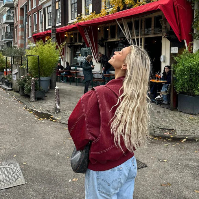Valerique - Red Oversized Womens Jacket