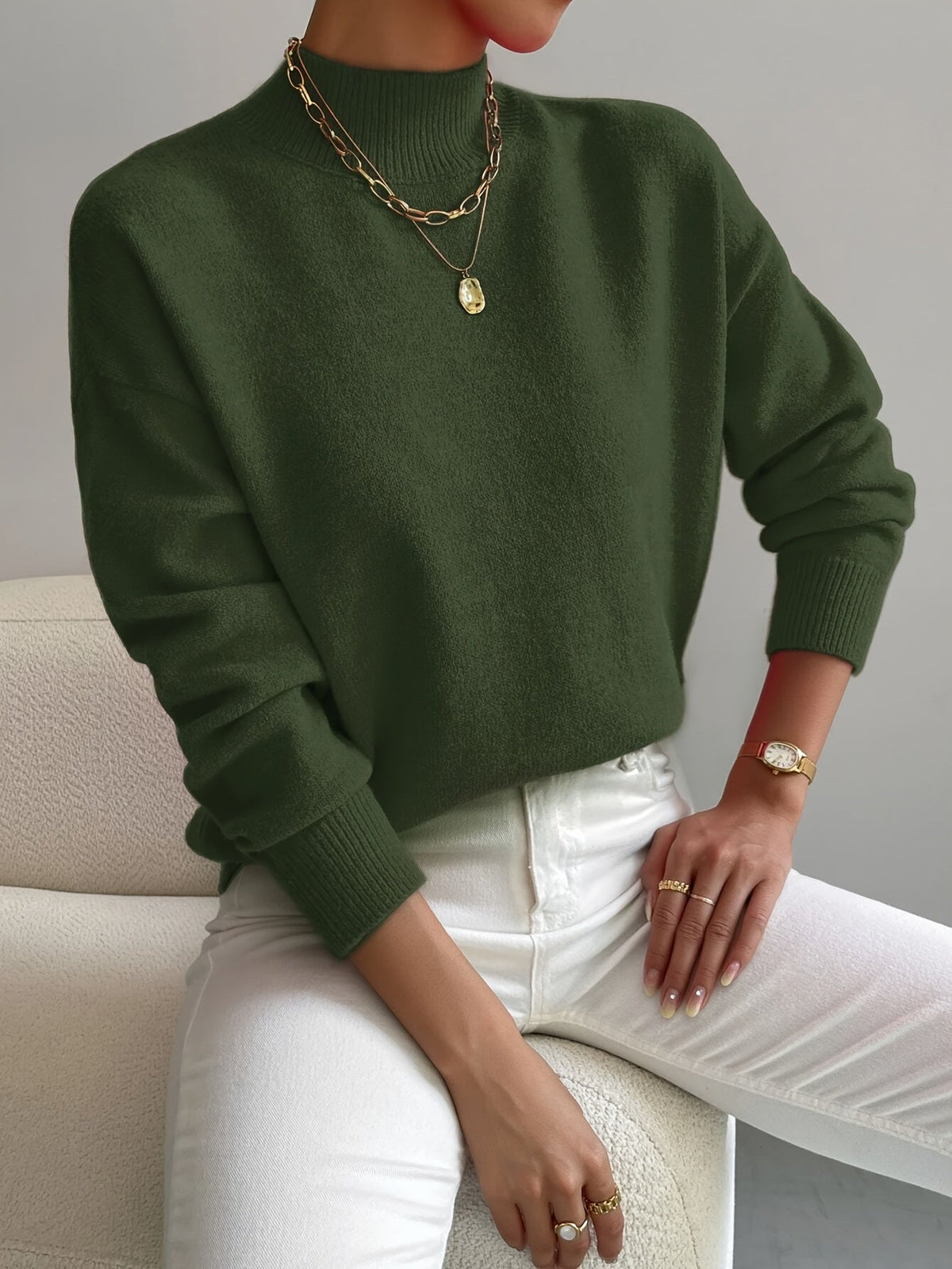 Faith – Comfortable Womens Mock Neck Sweater
