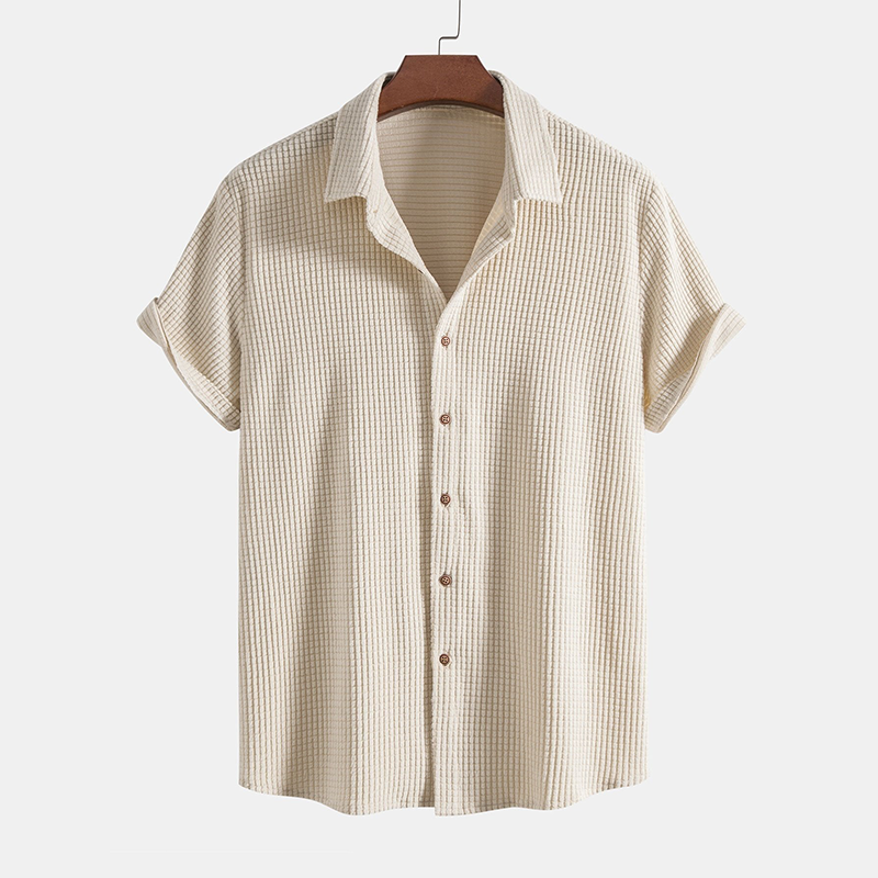 Georgie – Men’s Casual Two Piece Shirt And Shorts Set