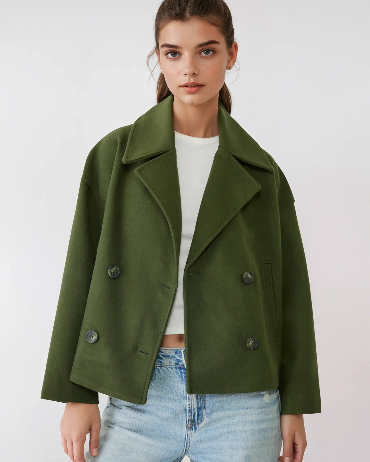 Cavirelle - Womens Short Wool Wrap Jacket