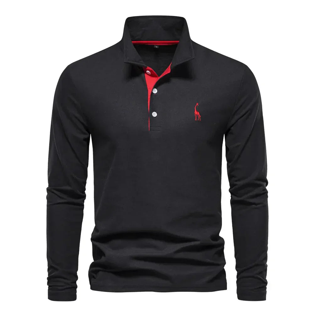 Evren - Mens Long Sleeve Polo Shirt