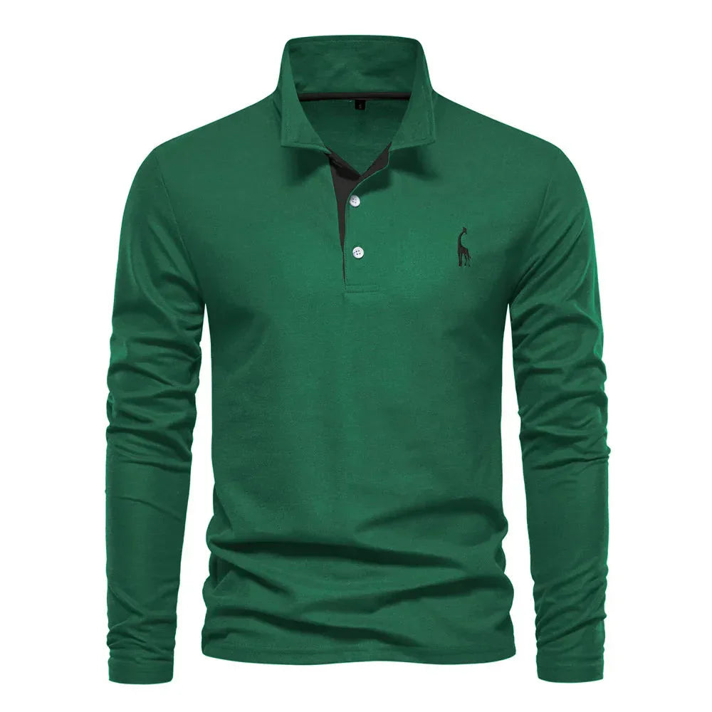 Evren - Mens Long Sleeve Polo Shirt